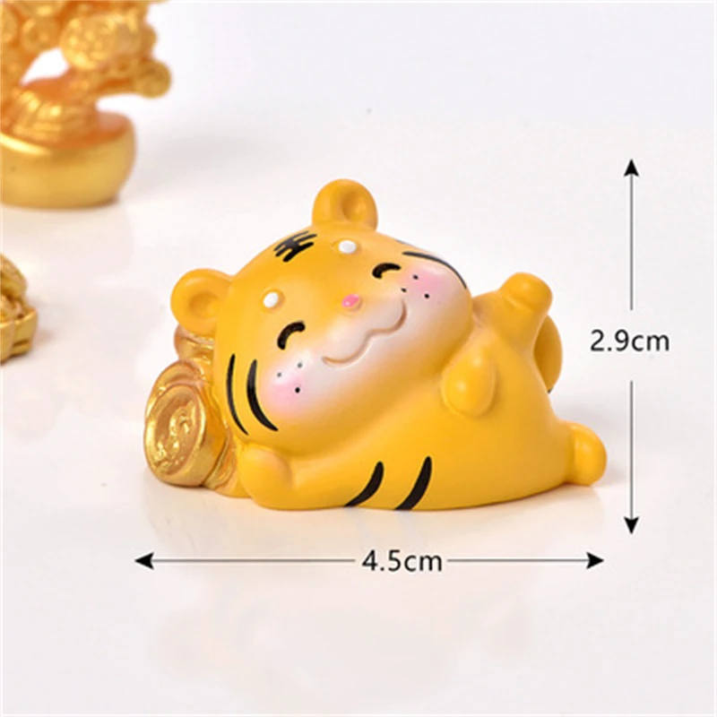 2022 New Cute Micro Landscaping Tiger Miniature Figurine Garden Ornament Desktop Statues DIY New Year Home Decor