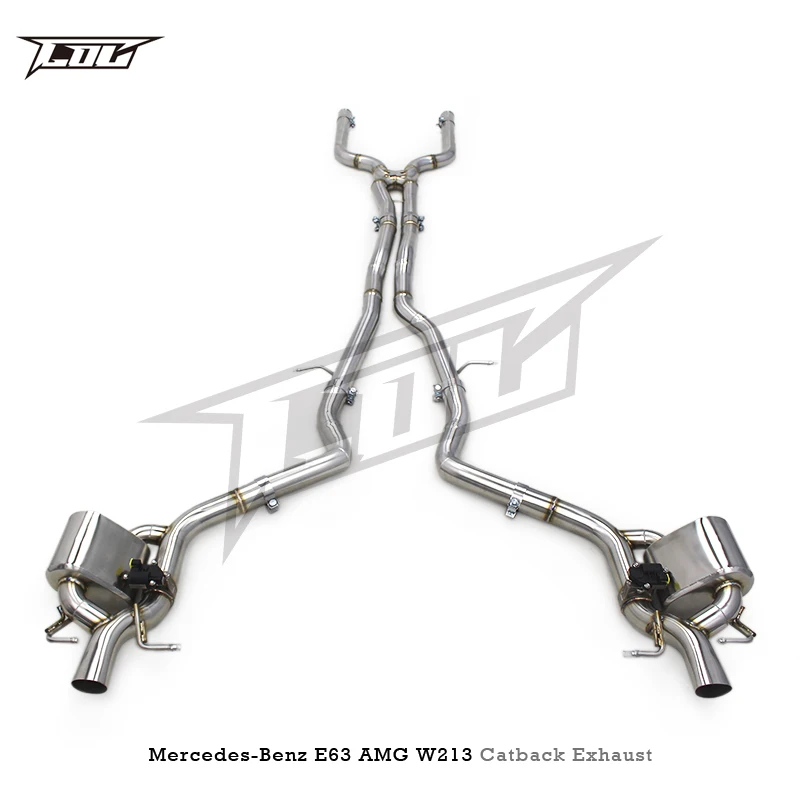 BSK SS304 Pipe Catback Muffler For Mercedes-Benz E63/E63S AMG W213 4.0TT 2016-2023 Tuning Auto Parts Valvetronic Exhaust System