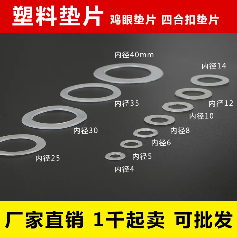 Plastic corns matching plastic flat gaskets for air eyes