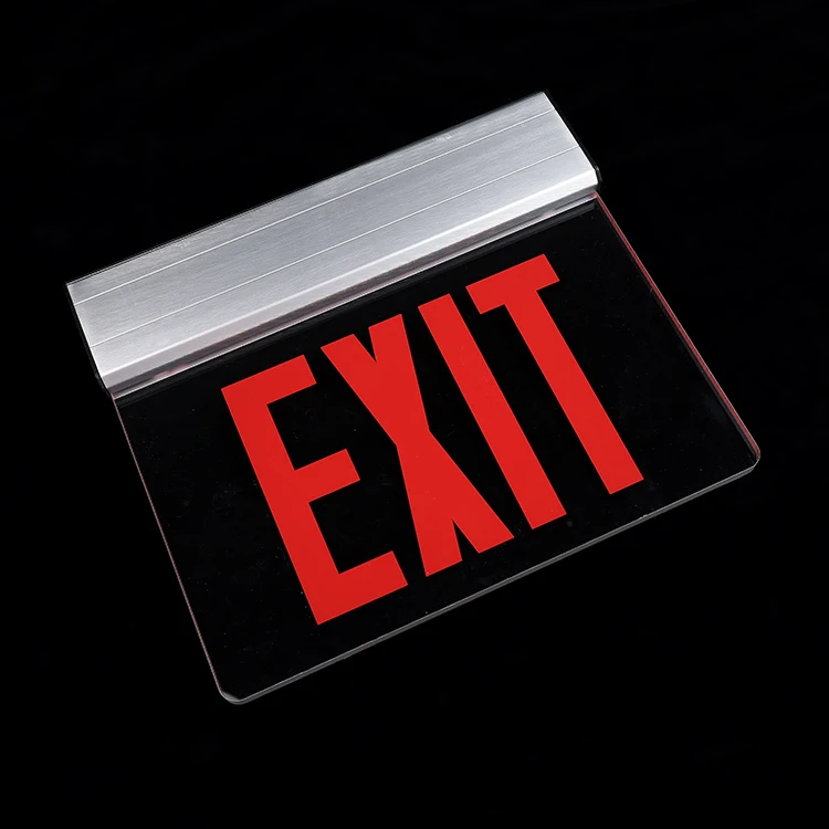 120v/277vac Dual Voltage Operation Transparent Double-sided Emergency Led Exit Light Emergency Exit Sign Light