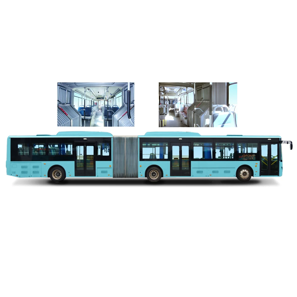 Green Energy 0 Emission Low Tariff 100% Pure Electric Powered 18m City Metro Passenger Bus with 300km Long Range on Sale