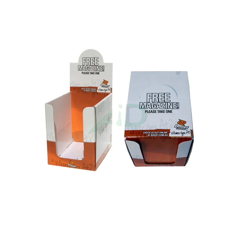 Manufacturer POP custom cardboard Coffee bean Counter displays with tear off line paper Snacks packaging boxes Display Box