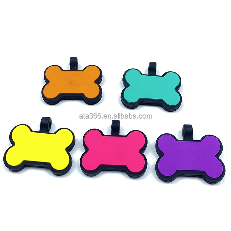 2023 Factory Wholesale Quiet Silicone Dog Tag Colorful Silicone Dog Tag Blanks Voiceless Dog Tag Silicon for pets