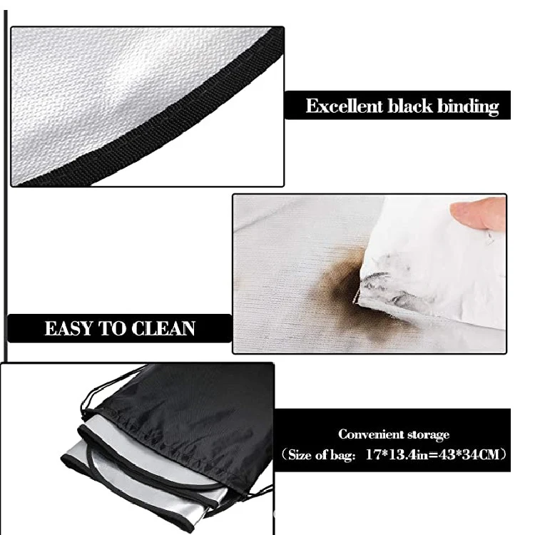 Amazon Hot New Product BBQ Barbecue Mat Fireproof And High Temperature Fire Pit Mat Floor Garden Lawn Protection Mat