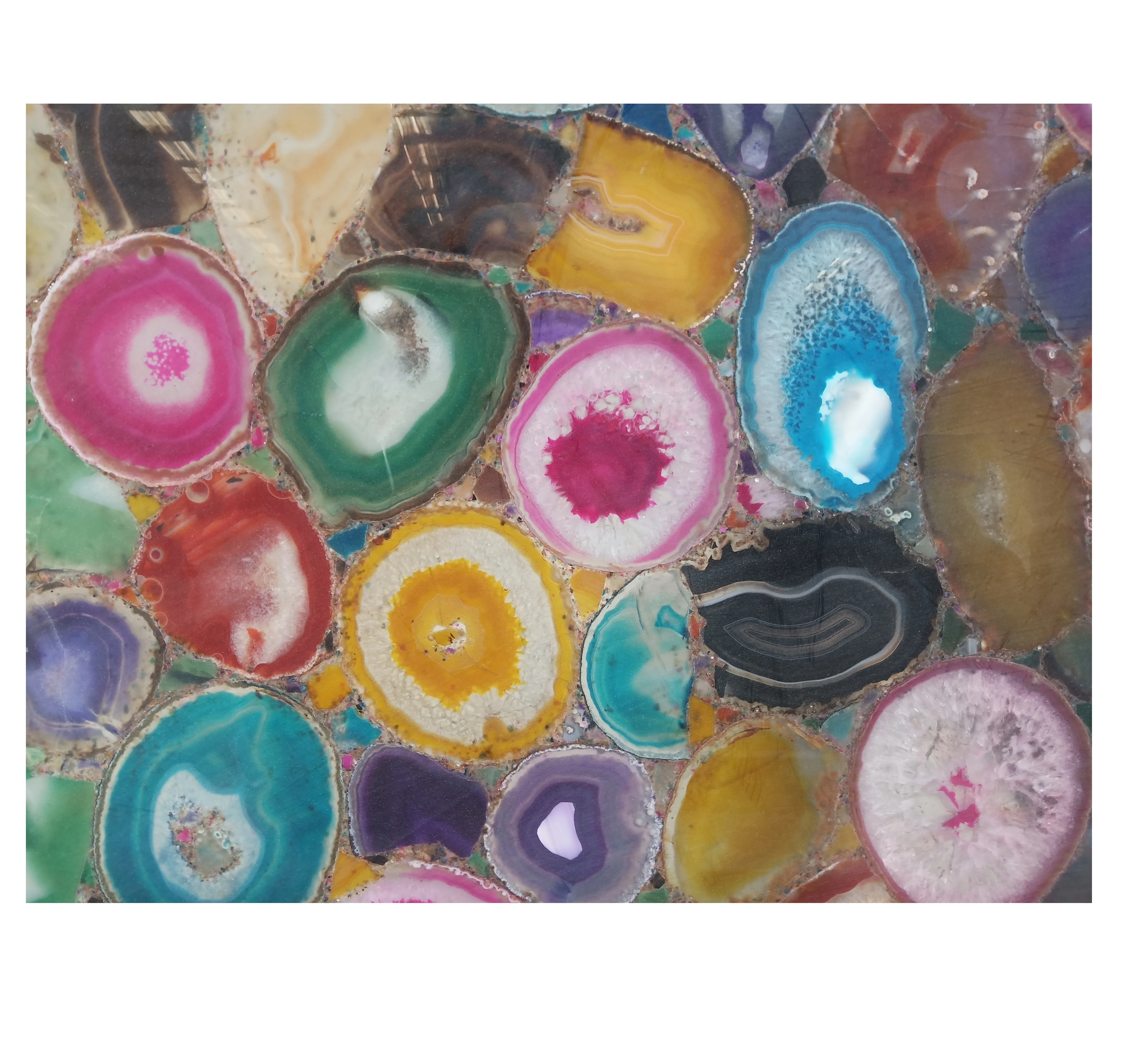 Colorful agate semi-precious stone slab Design Light Through Available Pebble Shaped Semi Precious Stone Slabs