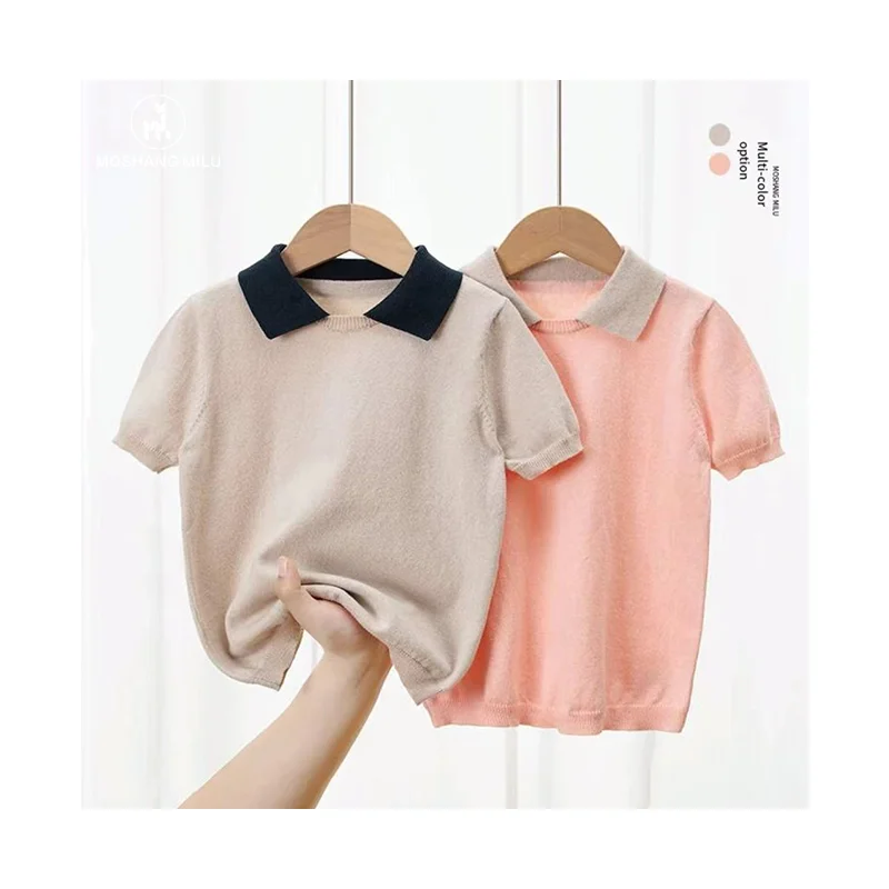 High Quality Kids Short Sleeve Polo T-Shirt Custom Logo Cotton Jersey Casual Sports Style Wholesale with Printed Techniques