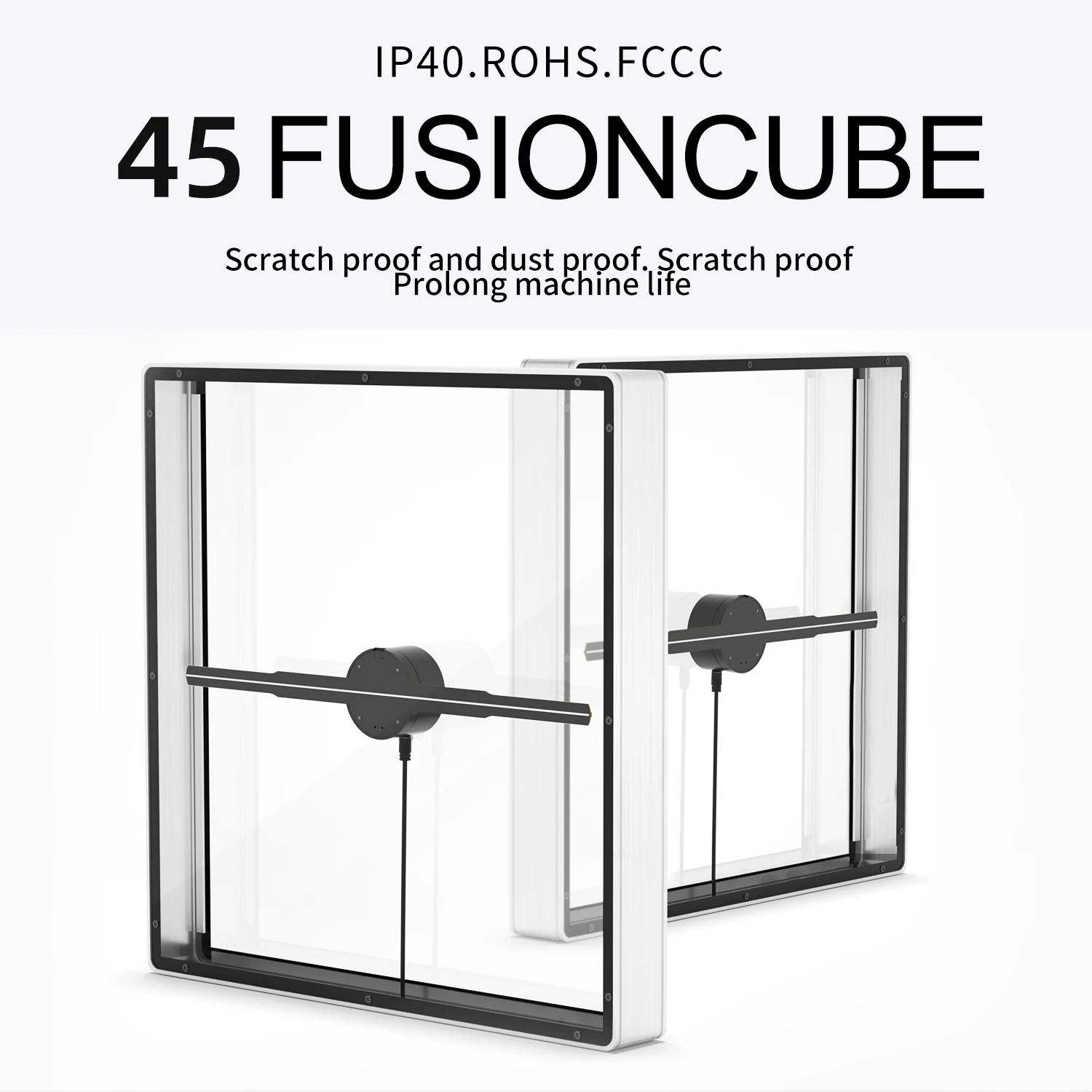 Online retailer 3D hologram cool stereo naked-eye projection advertising machine 45cm desktop floating imaging display