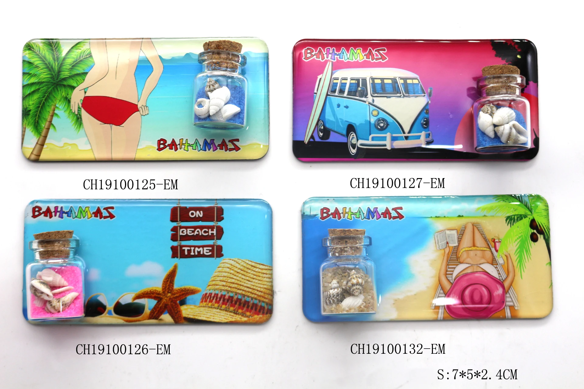 mini bottle tourist souvenir magnet beach fridge magnet