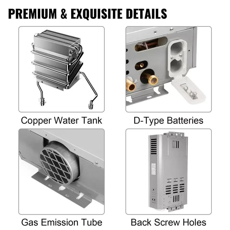 Direct Selling 8L 8 L/min water heater installation water heater gas