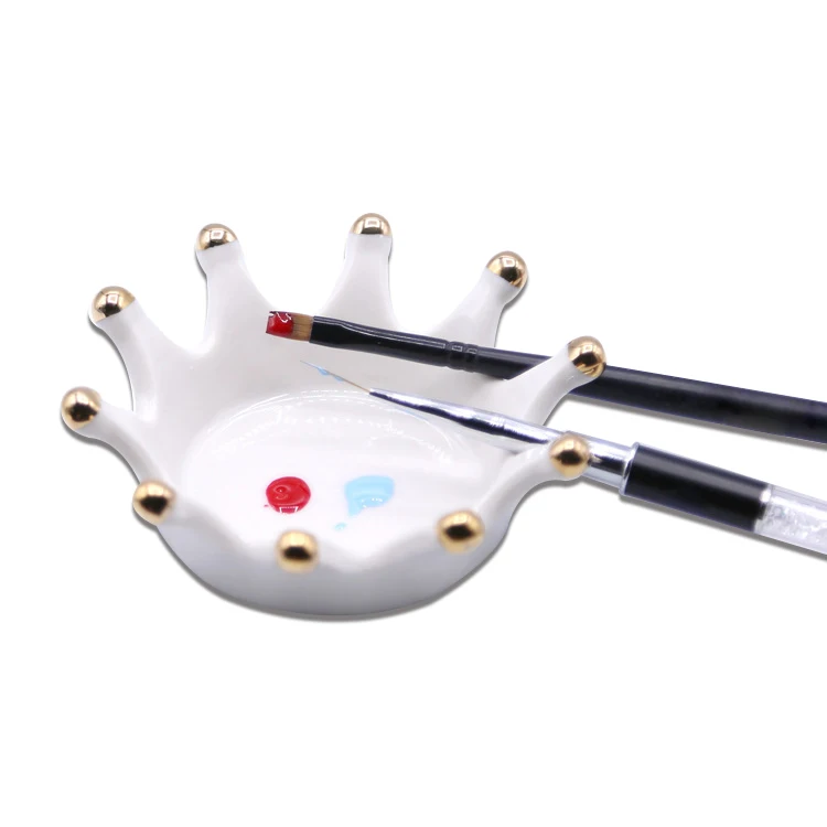 New Fast Delivery Nail Pen Holder Nail Art Brush Pen Rack Nail Art Ceramic Palette