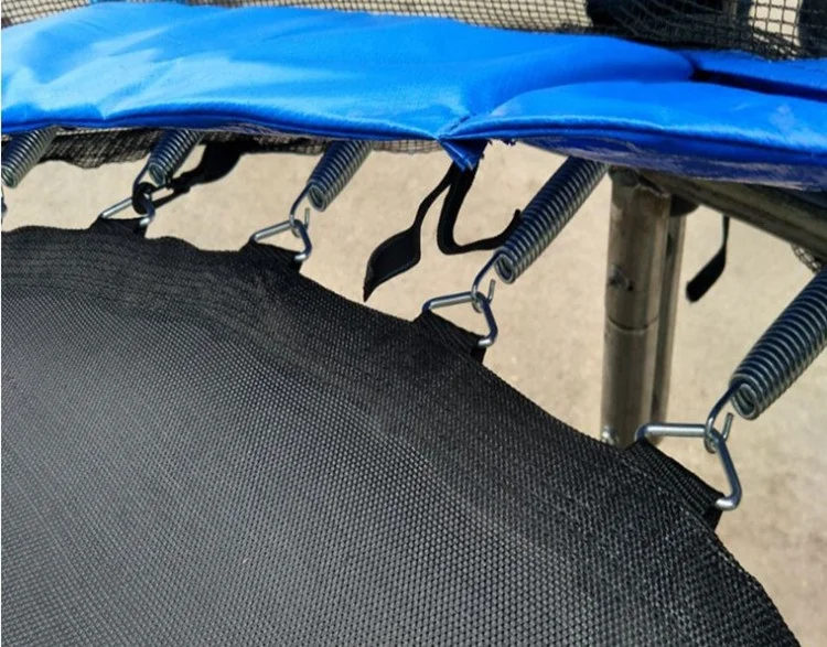 outdoor gymnastic fabric 10ft 12ft 16ft round park trampoline with tent enclosures slide ladder for adults