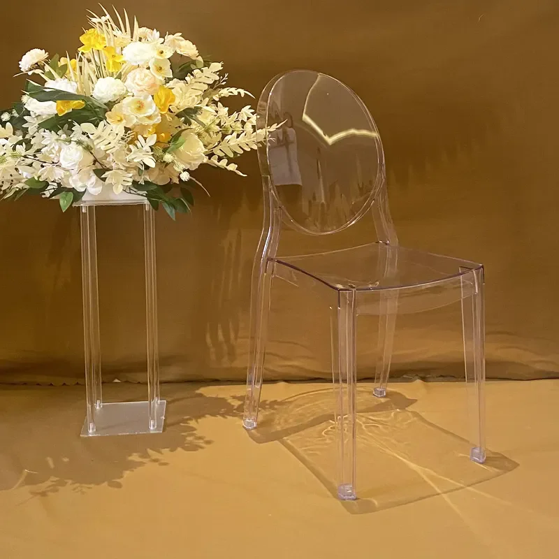 Free Sample Manufacturer Crystal Clear Plastic Polycarbonate Tiffany Resin Chiavari Acrylic Ghost Hotel Chairs for Wedding Event