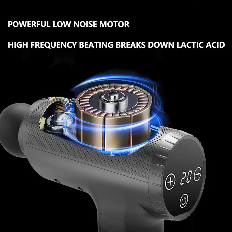 Popular choice 20 Speed Deep Tissue Percussion Massage Gun Professional Pistole Muscle Fascia Massager Gun