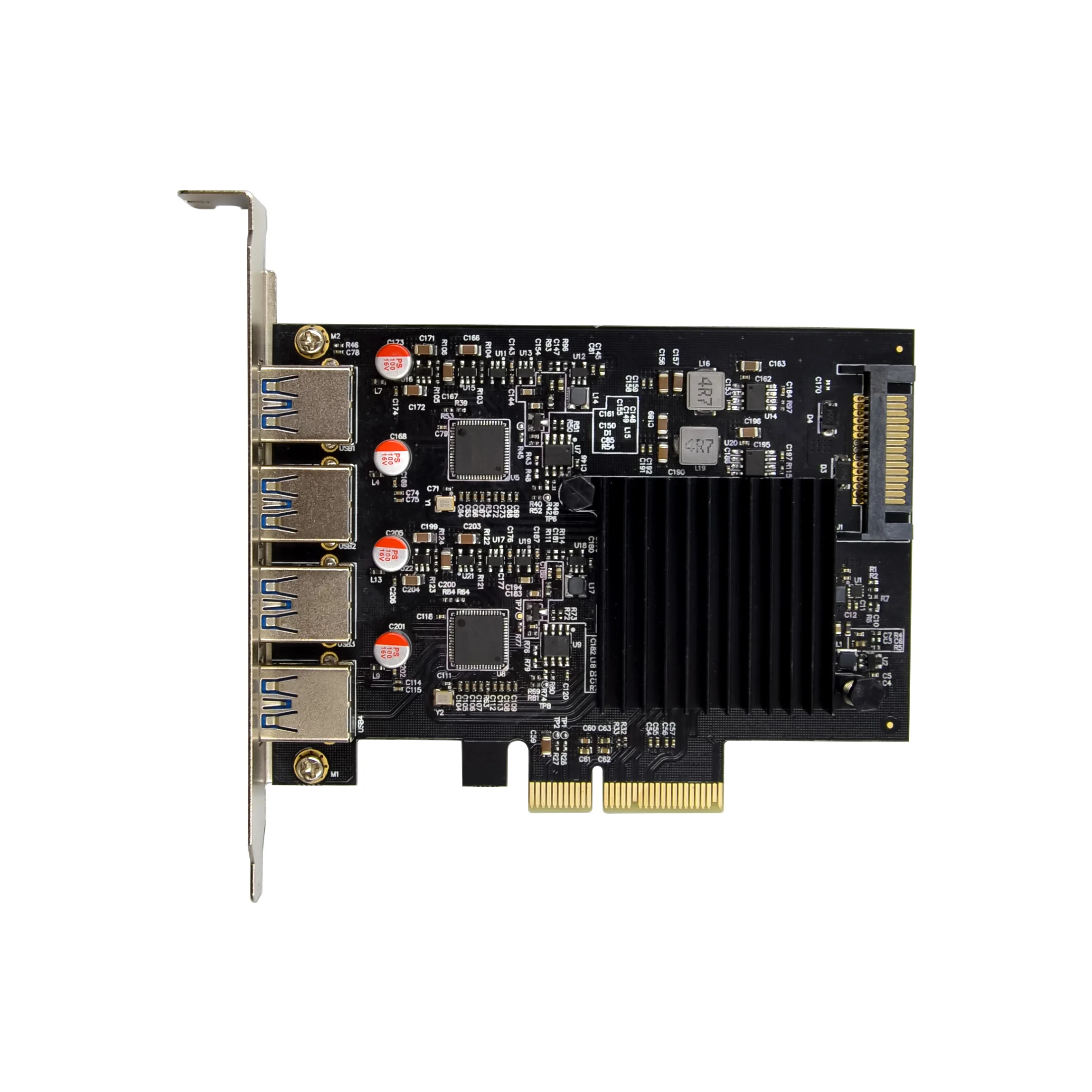 Sunweit ST647 USB 3.1 Gen 2 10Gbps 4 Ports Type A PCI-e 3.0 x4  ASM3142 Controller card