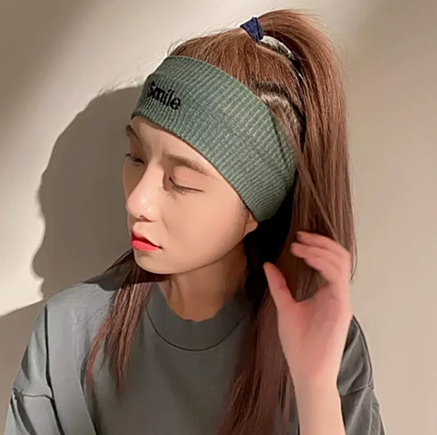 Designer famous brands hair accessories knitted sports makeup crochet knitted headbands women