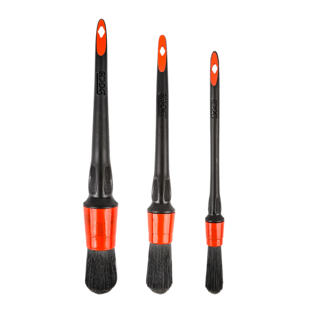 SGCB Pro Soft Microfiber Polyester Car Detailing Brush Set, Automotive Cleaning Brush |Wet & Dry| Use Car Cleaning Detail Brush