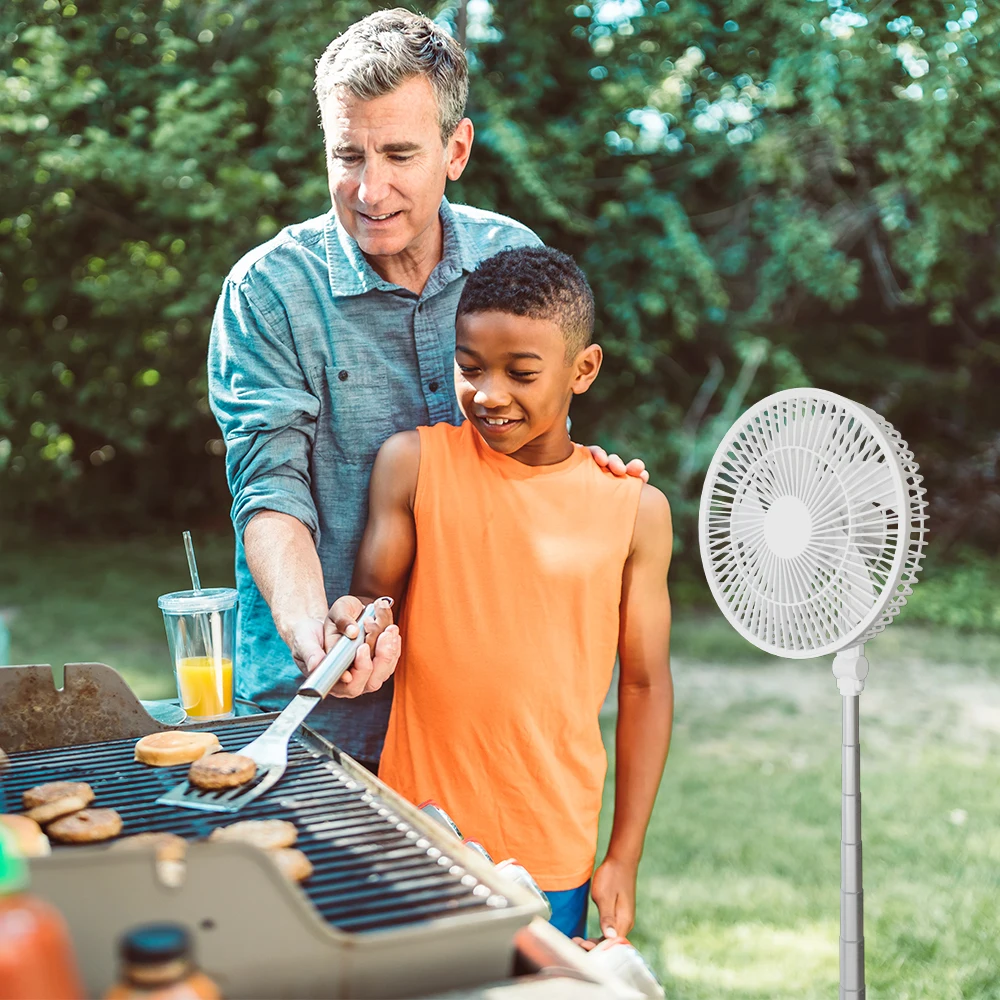 Rechargeable Table Fan Portable USB Handheld 12v dc Stand Folding Pedestal Fan Foldable Standing Cooling Fan