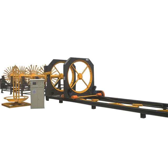 CNC rebar cage  rolling  welding  machine fully automatic  control and operate LYGH-1600 with telescopic function