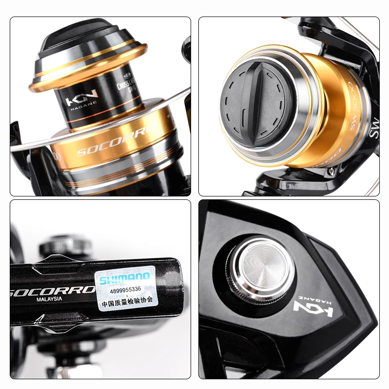 100% Original Shimano SOCORRO SW  Big Sea Fishing Reel 4+1BB 4.9:1 X-Ship Saltwater Trolling Spinning Fishing Reel