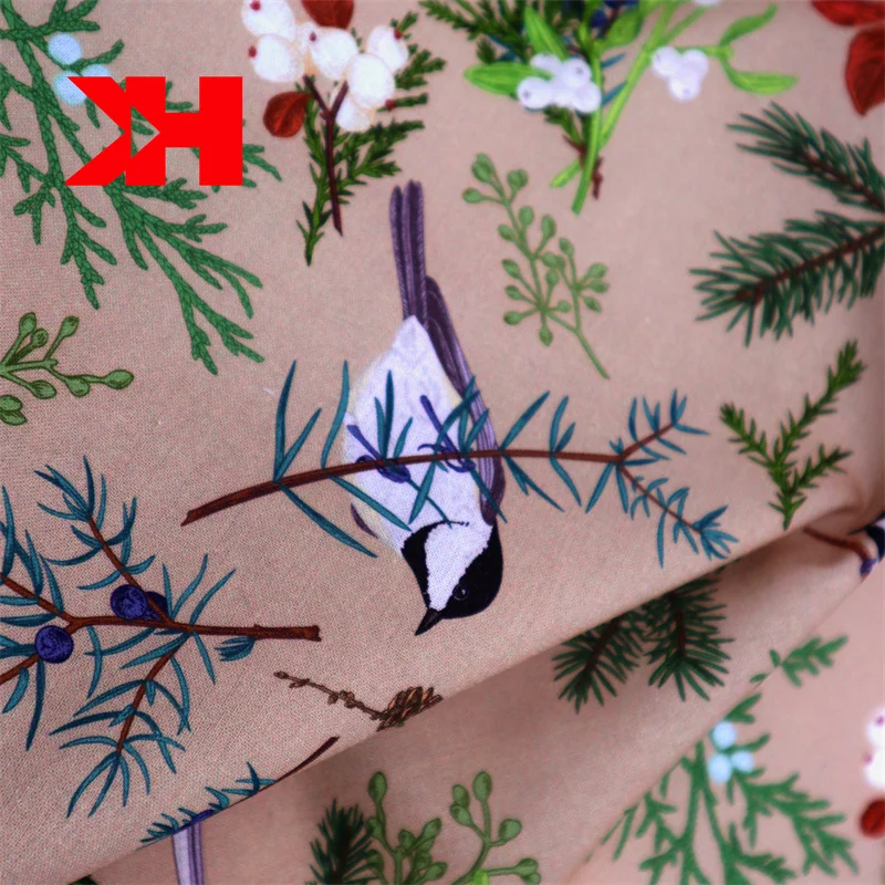 Kahn hot selling digital textile printing 100% organic cotton printed cotton fabric
