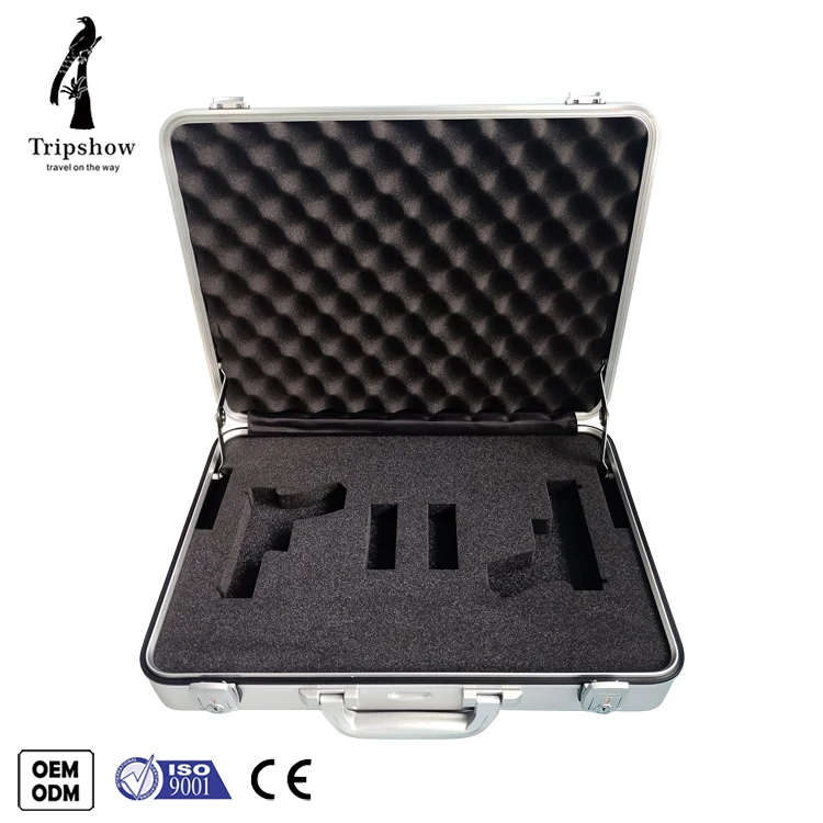 OEM ODM Custom Waterproof Hard Suitcase Portable Small Aluminum Carrying Tool Case Gun Case