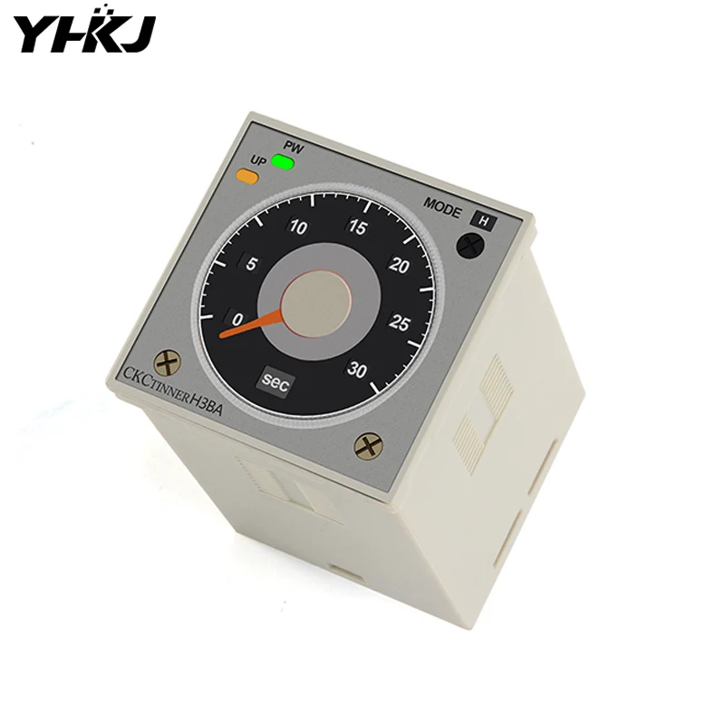 Pointer type time relay, delay relay H3BA-N8H with base 1.2S-300H, 8 pins installed