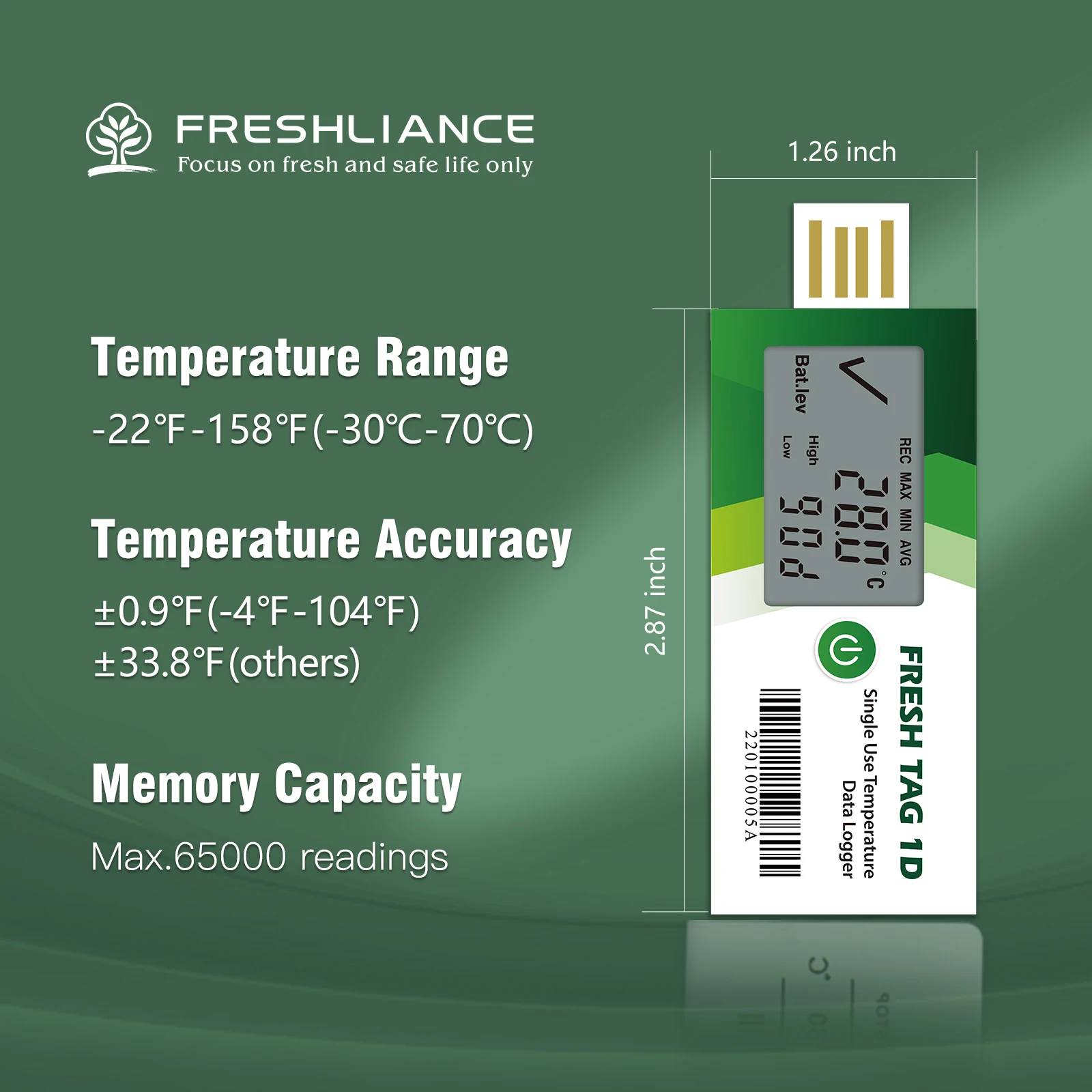Low cost manufacturers pdf LCD Disposable temperature data logger
