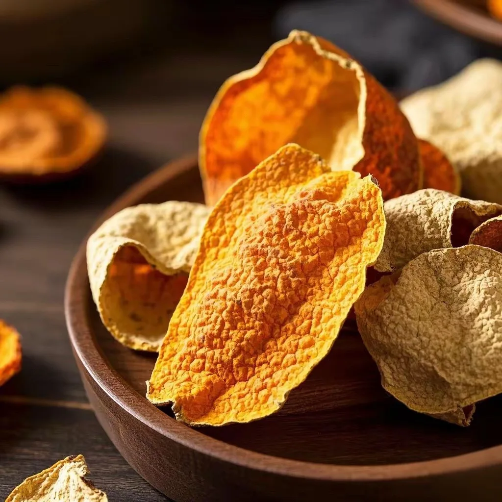 High Quality Natural Dried Orange Peel Wholesale Chen Pi Chinese Herb Spice Raw Turmeric Piece Pattern Fried Processing AD