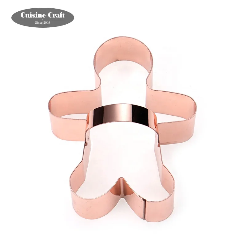 Trade assurance high quality baking utensil 3d gingerbread man cookie cutter stamp