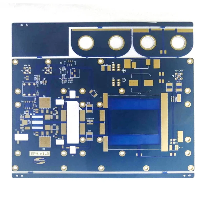 4 layer blue soldermask heavy copper PCB made in China