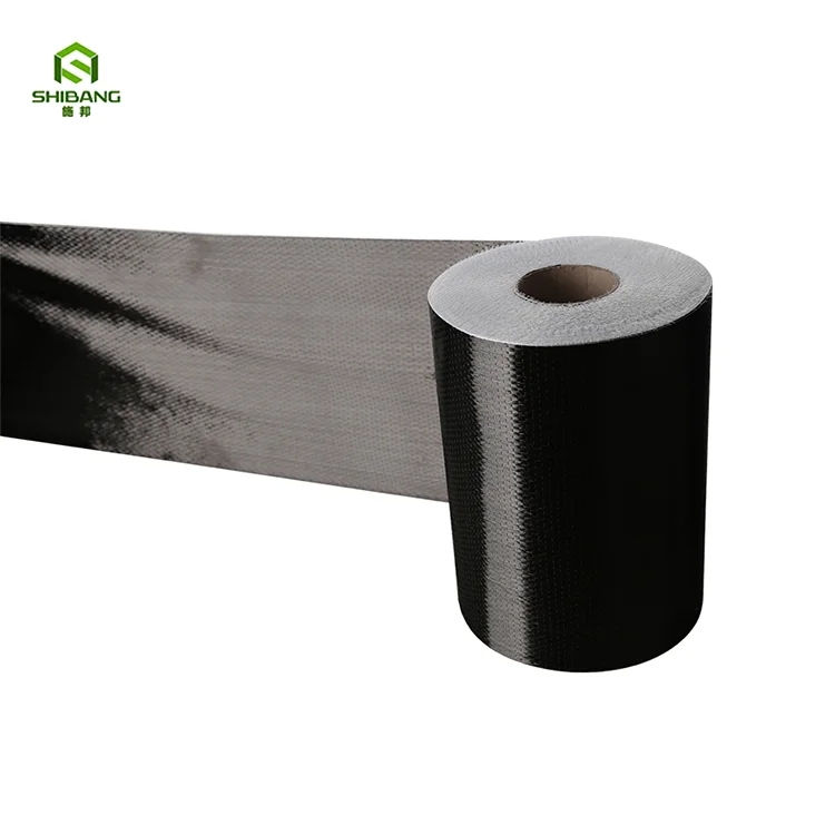 SHIBANG Unidirectional carbon fiber cloth 200g black woven fiber cloth industrial carbon fiber building reinforcement fabric