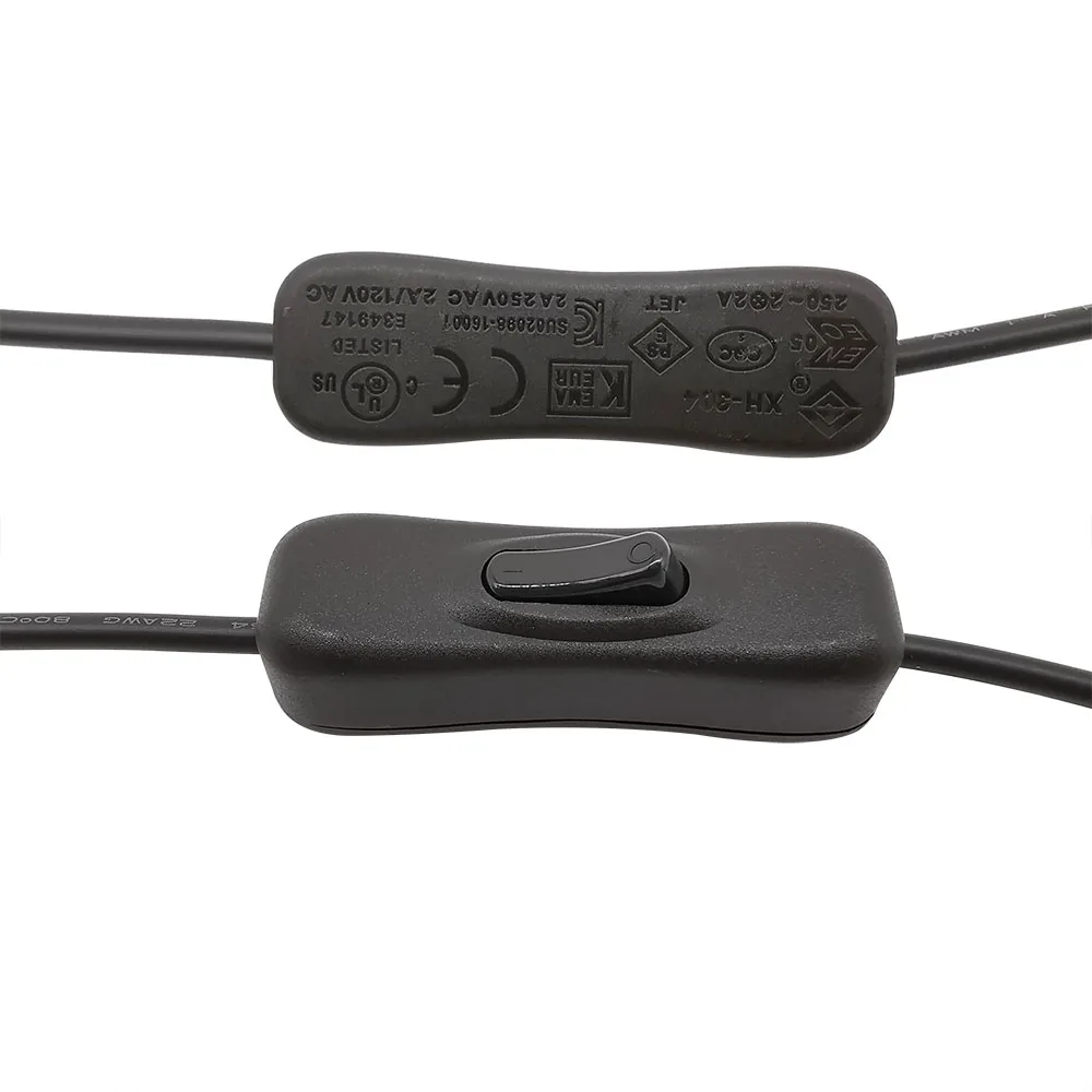 304 Switch Inline Toggle Rocker on Off 5.5x2.1mm Male to Female DC Power Cable Connector with