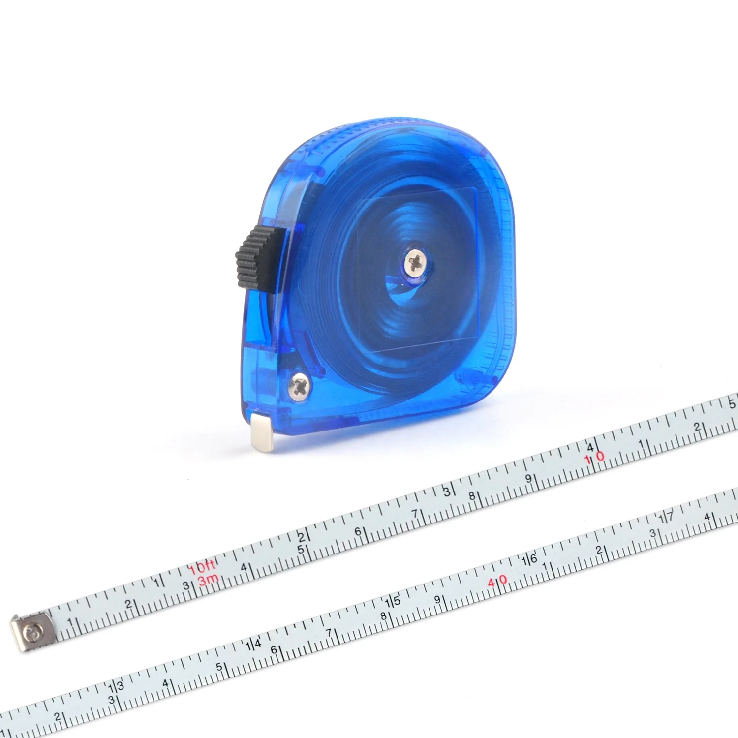 Wintape Cheap  10 Feet Mini Transparent Plastic Shell Steel Flexible Rule Retractable Dust Resistant Steel Tape Measuring