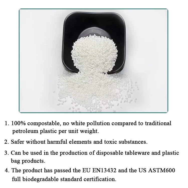 Factory Directly Sell 100% Biodegradable Polylactic Acid Pellets Granules Plastic Material