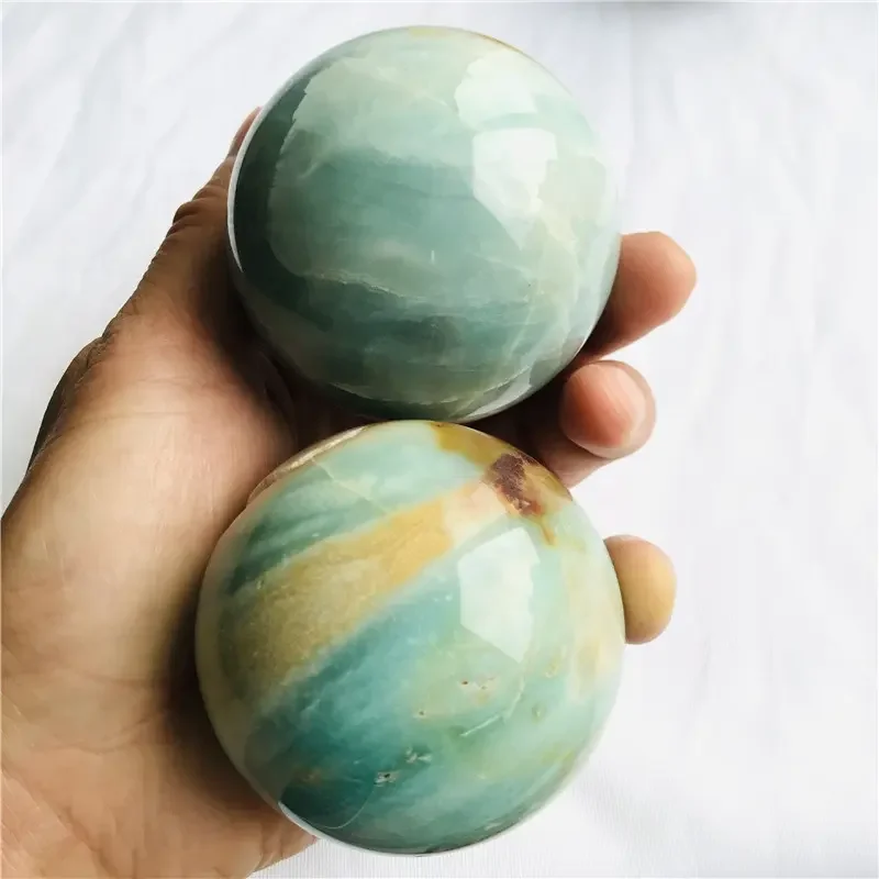 Wholesale Natural Blue Calcite Crystal Sphere Caribbean Calcite Ball