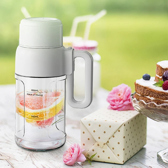 Fruit Extractor Machine 1L Personal Juicers Bottle Portable Stainless Steel Slow Centrifugal Orange Juicer Portable Blender