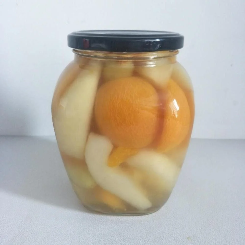 Mikado brand canned mixed fruit cocktail in light syrup