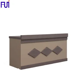 Factory direct sale  modern fashion simple wooden white reception desk with high quality