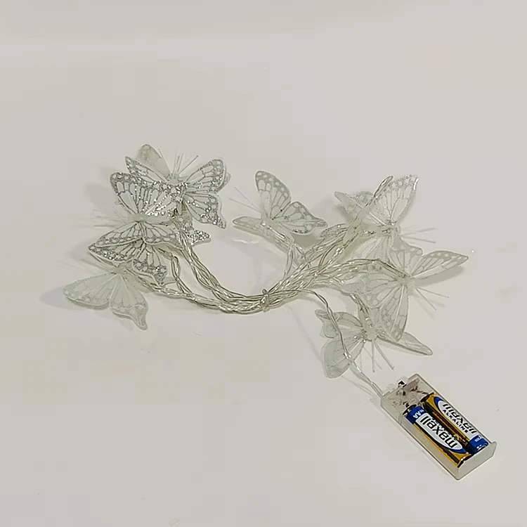 LED Colorful Slow Flashing Butterfly Light String for Christmas Tree Party Festival Showcase Courtyard Decorative Lighting