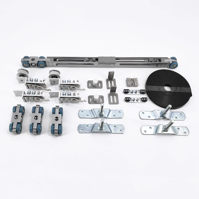 Synchronized inversion soft close sliding  double door rollers for telescopic sliding door