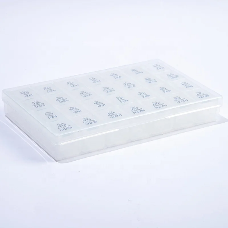 Hot Sale Decorative 28 Compartments Large Colorful Travel Weekly Pill Box Pill Case 7 Day 4 Times Pill Organizer