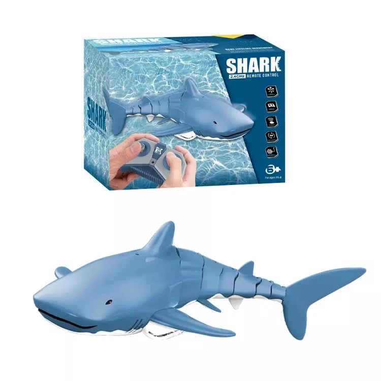 2.4CHz Remote Control Whale Shark bionic joint design battery encrypted waterproof ring animal toys remote control flying shark