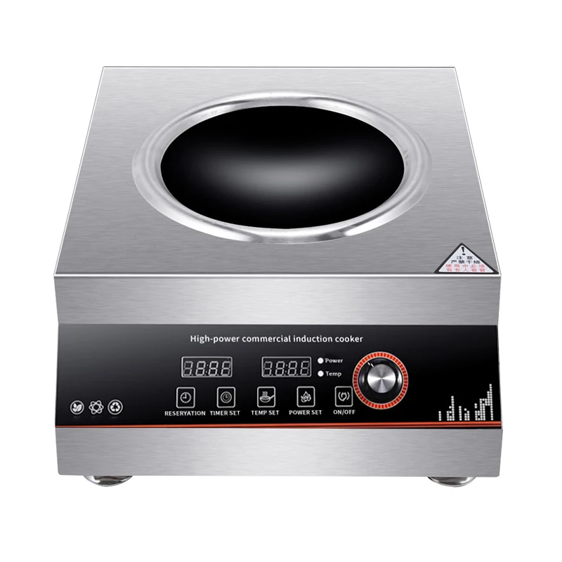 In-Smart commercial 6000 watt Induction cooker concave furnace wok type stir fry  cooking stove 6KW restaurant burner range