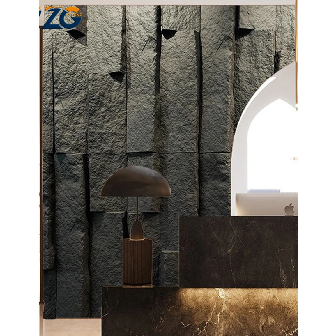 Фабрика ZGSTONE Роскошная 3D искусственный камень одна панель стена декоративная Pu каменная стеновая полиуретановая шпон