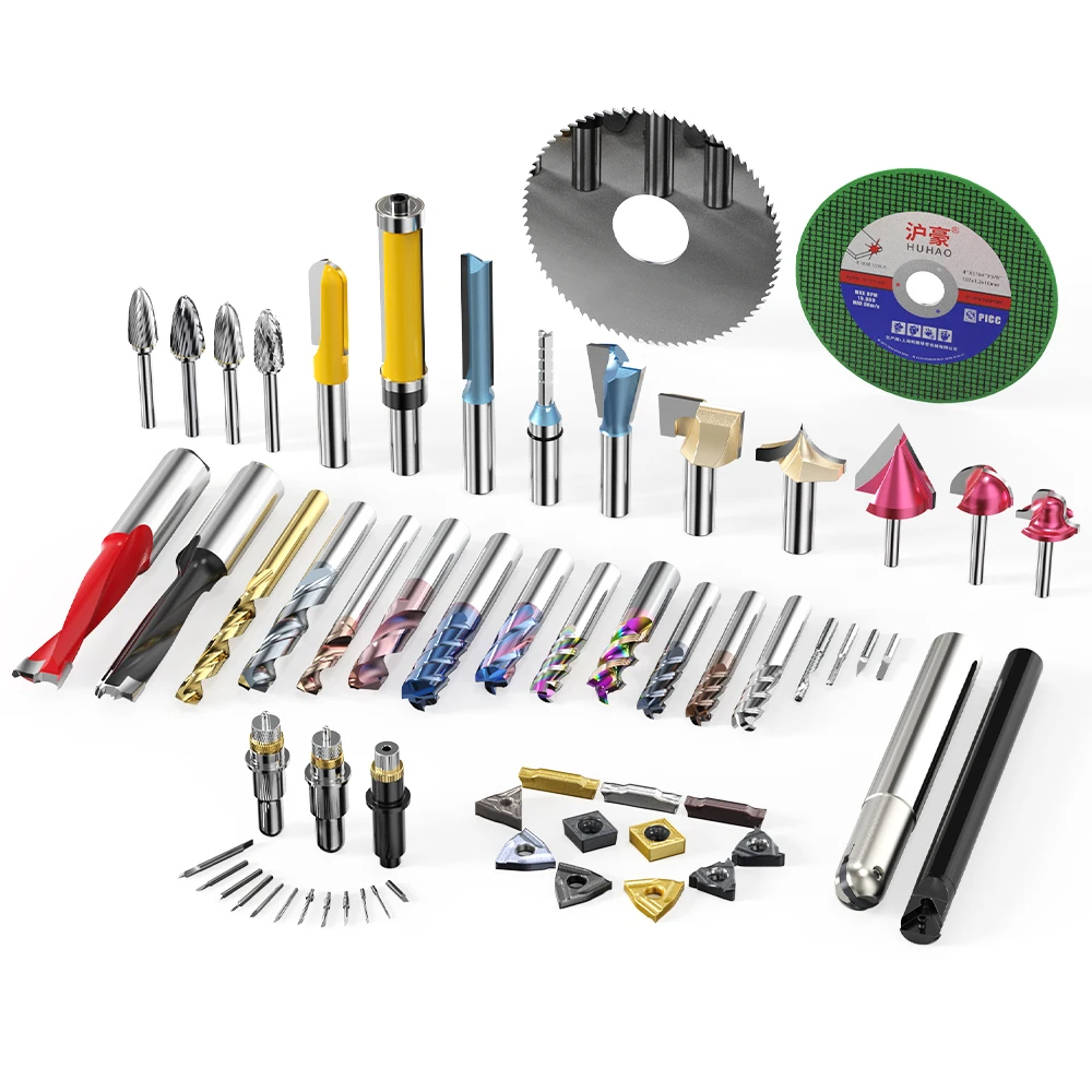 Huhao 5pcs 1/2 1/4 cleaning cutter router bits ogee for wood woodworking for PVC MDF woodworking tools