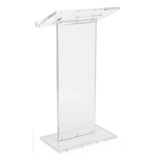 Прозрачная акриловая кафедра/церковный Подиум/КАФЕДРА с открытой спиной и полкой
