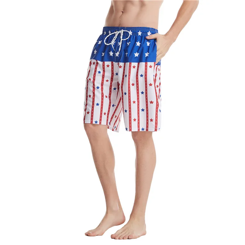 European flag printing Men Swimming Quick Drying Beach Shorts Swimwear Bermuda Surf Sport Summer Swim Trunks sport wear
