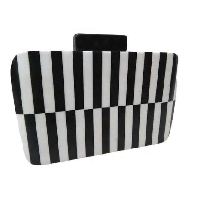 Multi Color Resin Joint Clutch Bag or Evening clutch