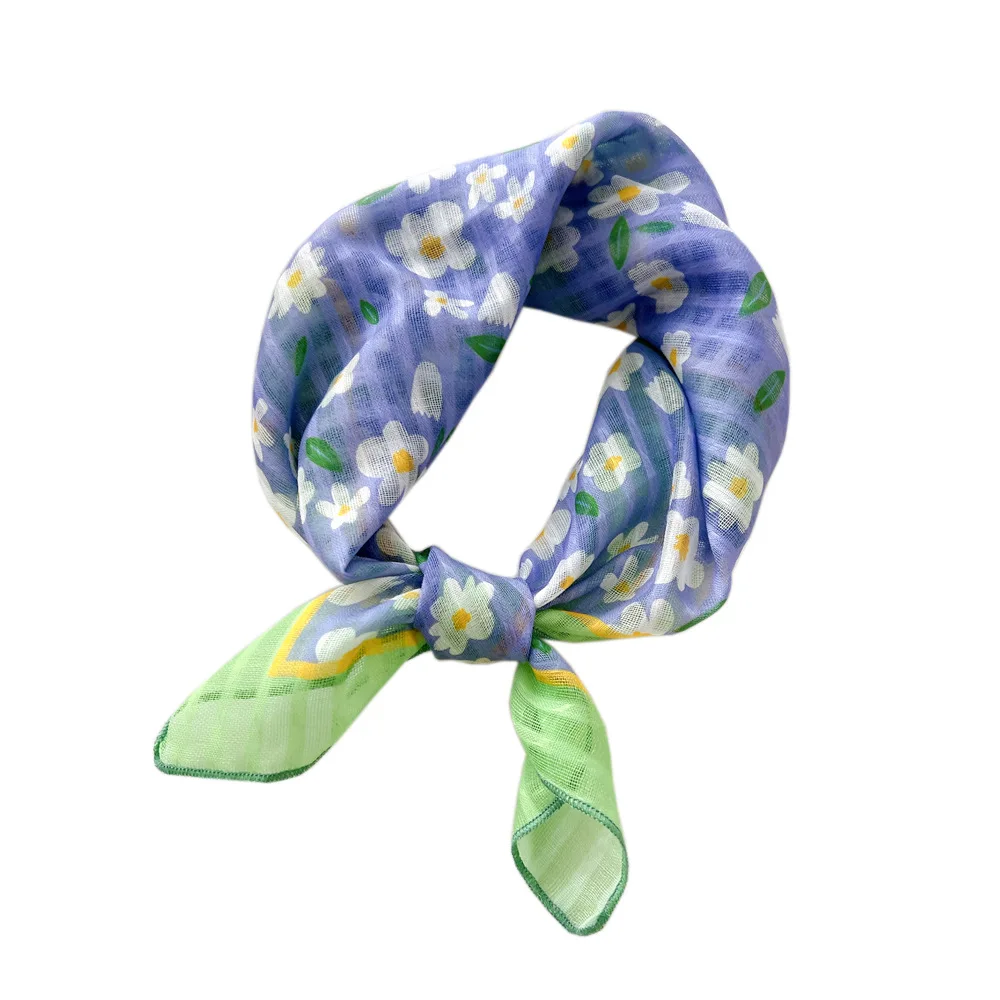 53*53 Satin Head Scarf Hair Scarf Silk Head Cashew Print Silk Bandana Silk Hair Wrap Neck Scarf