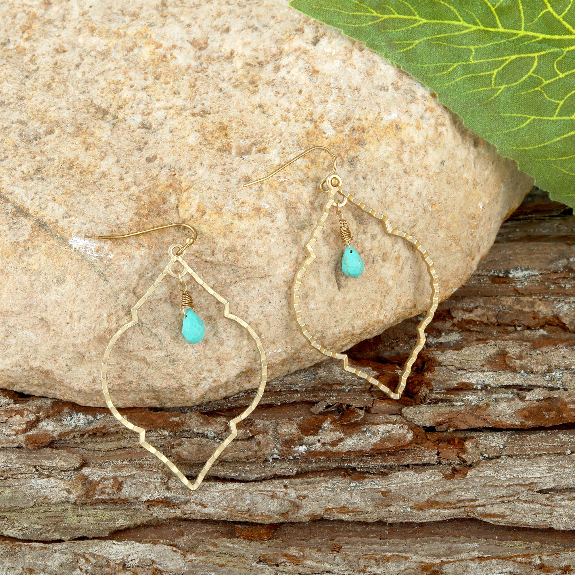 Best selling new Womens Girls Arabesque Chandelier Filigree round rhombus  Statement turquoise Earrings